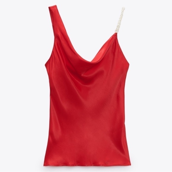 Zara Asymmetrical Pear Detail Top - Picture 4 of 11